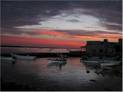 Boat sunrise